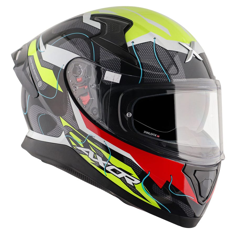 Destination Moto AXOR Apex Dynamo Gloss Black Neon Yellow Helmet