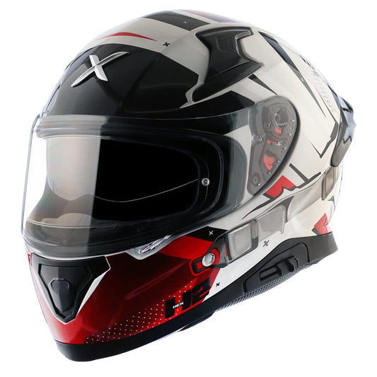 Axor Helmets Axor Apex Hex Gloss White Red Helmet
