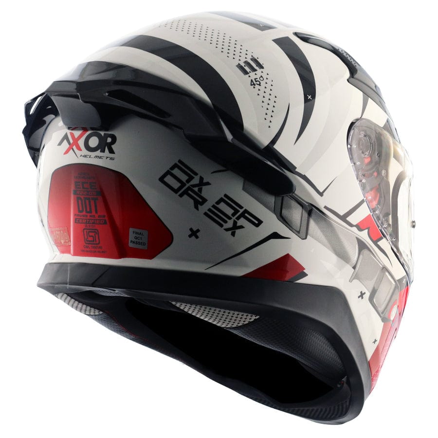 Axor Helmets Axor Apex Hex Gloss White Red Helmet