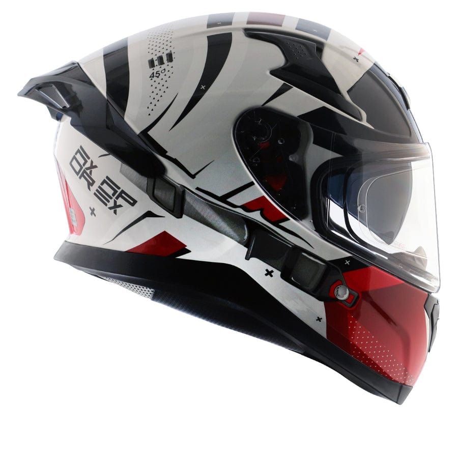 Axor Helmets Axor Apex Hex Gloss White Red Helmet