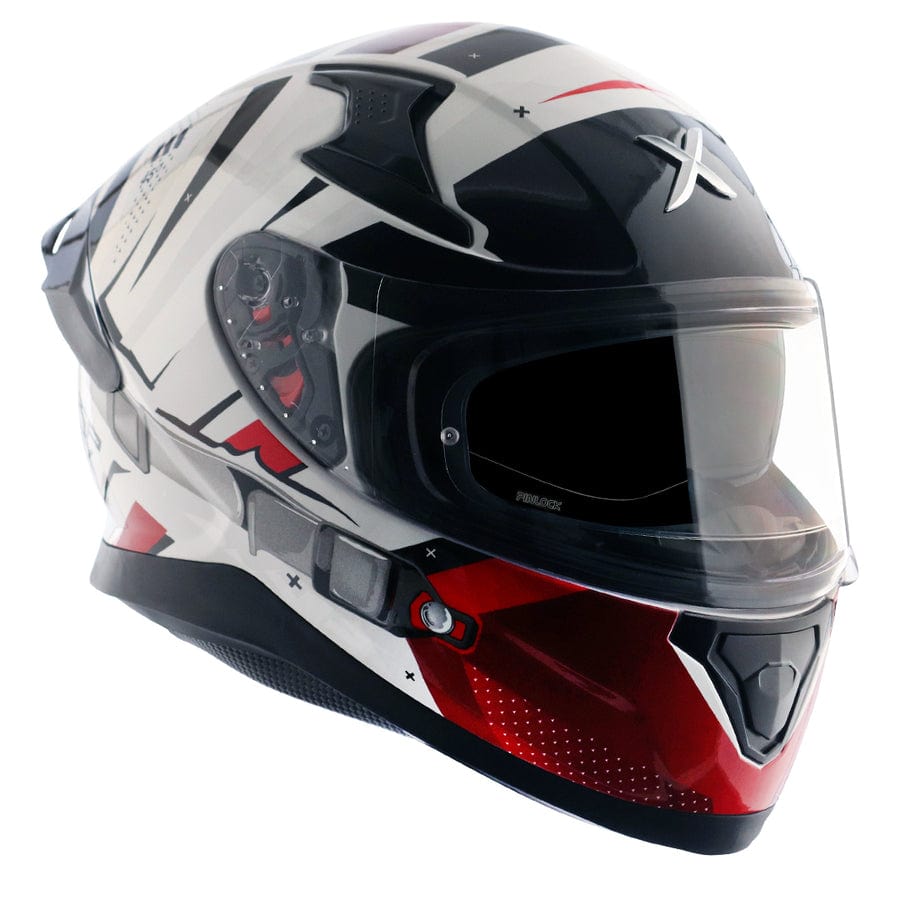 Axor Helmets Axor Apex Hex Gloss White Red Helmet