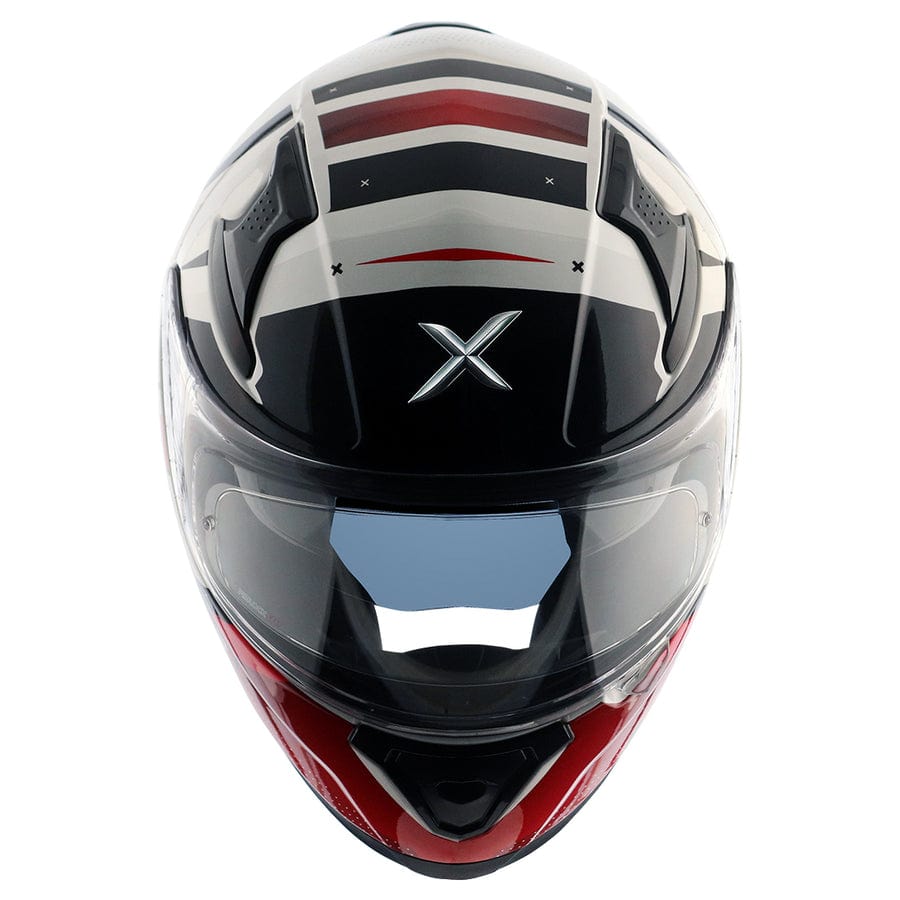 Axor Helmets Axor Apex Hex Gloss White Red Helmet