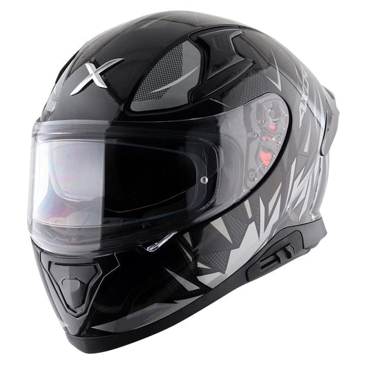 Destination Moto AXOR Apex Hunter Gloss Black Grey Helmet