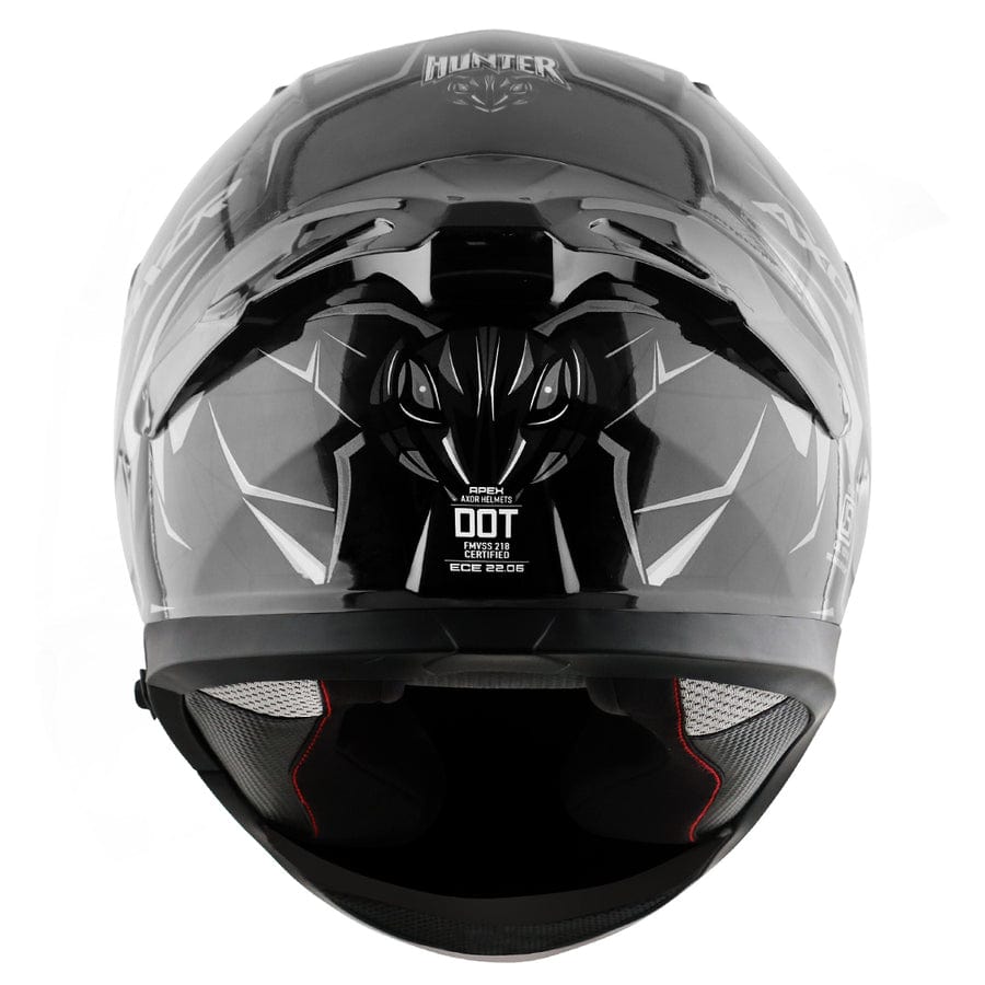 Destination Moto AXOR Apex Hunter Gloss Black Grey Helmet
