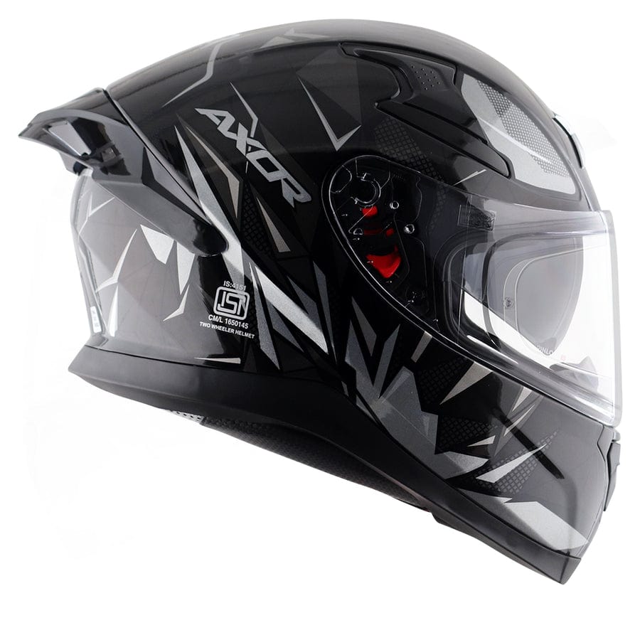 Destination Moto AXOR Apex Hunter Gloss Black Grey Helmet