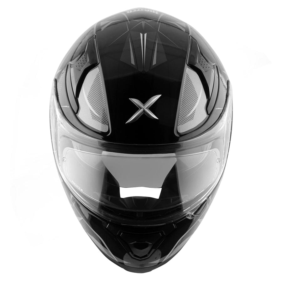 Destination Moto AXOR Apex Hunter Gloss Black Grey Helmet
