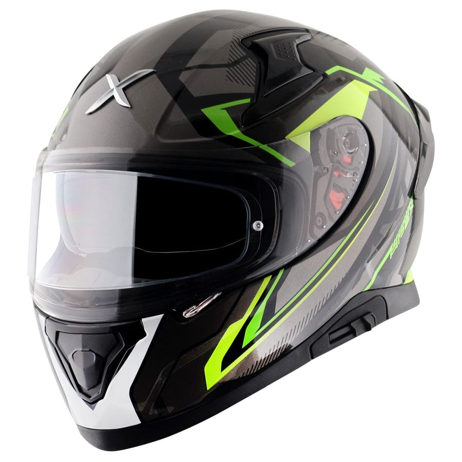 Destination Moto AXOR Apex Roadtrip Gloss Black Neon Helmet