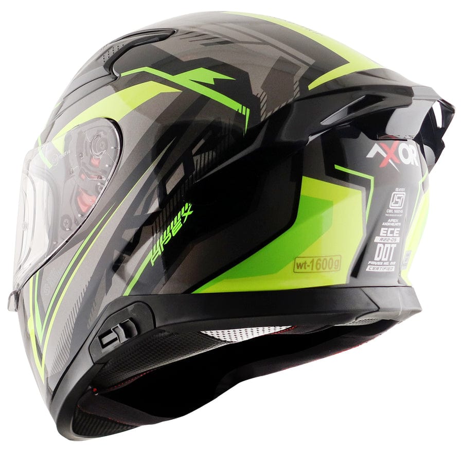 Destination Moto AXOR Apex Roadtrip Gloss Black Neon Helmet