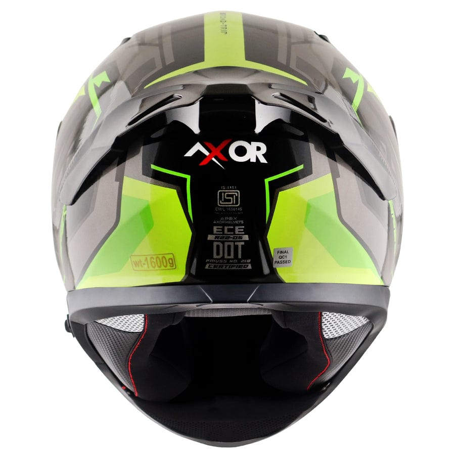 Destination Moto AXOR Apex Roadtrip Gloss Black Neon Helmet