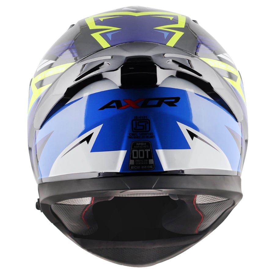Axor Helmets Axor Apex Streak Gloss Black Blue Neon Helmet
