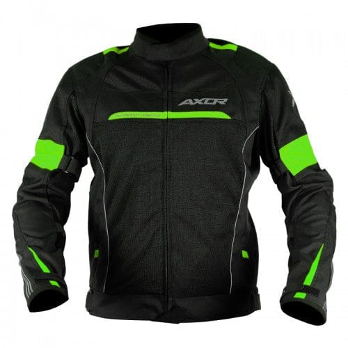 Destination Moto Axor Cruise 2 Riding Jacket Black Neon Yellow