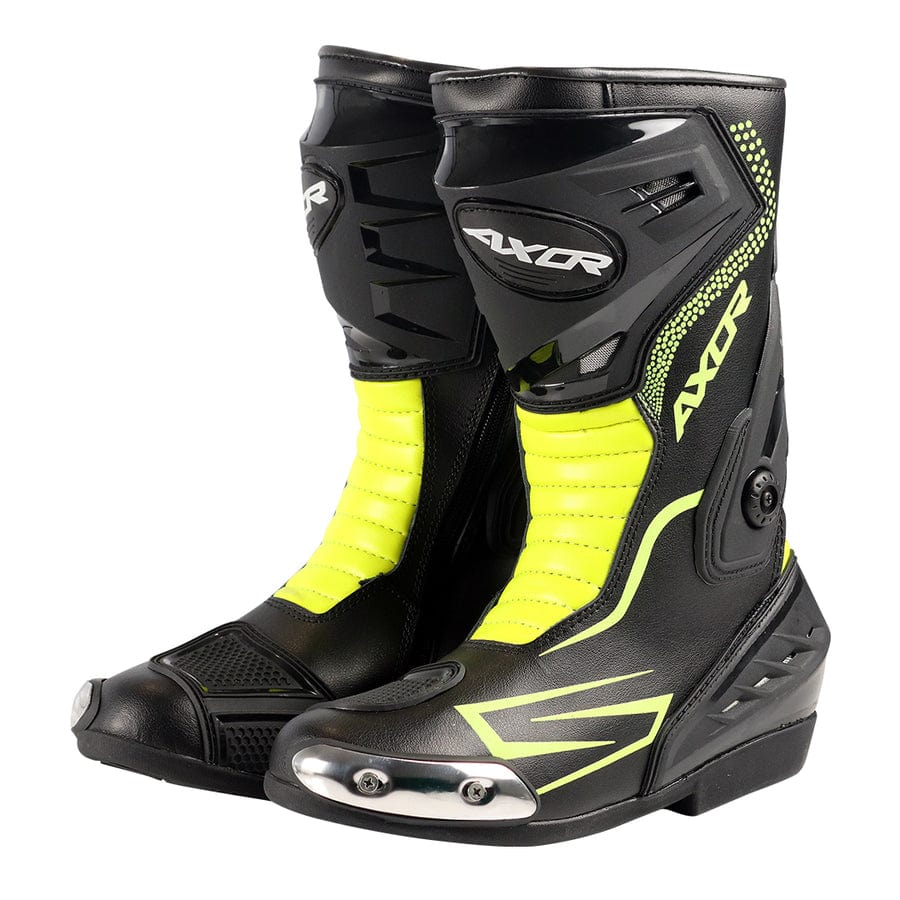 Destination Moto Axor Slipstream Riding Boots Black Neon