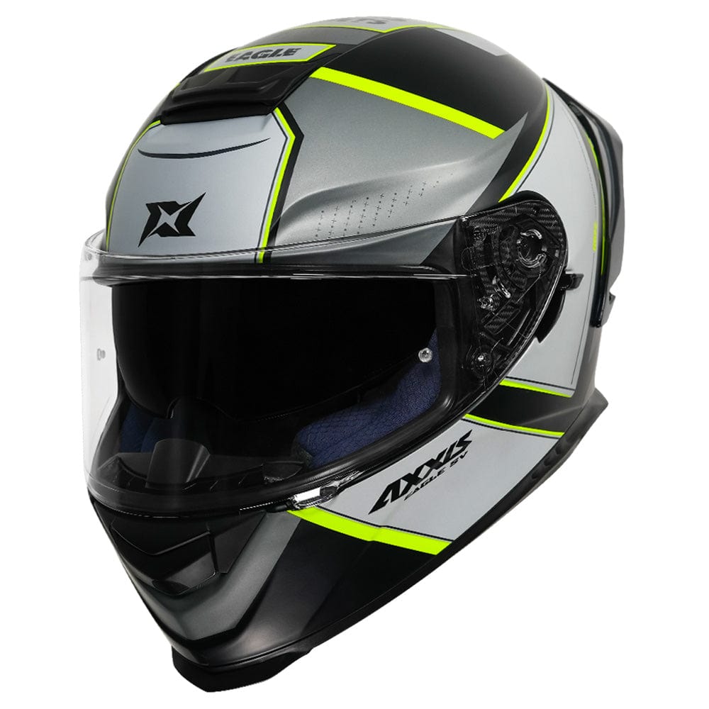 Destination Moto AXXIS EAGLE BALANCE MATT GREY NEON YELLOW HELMET