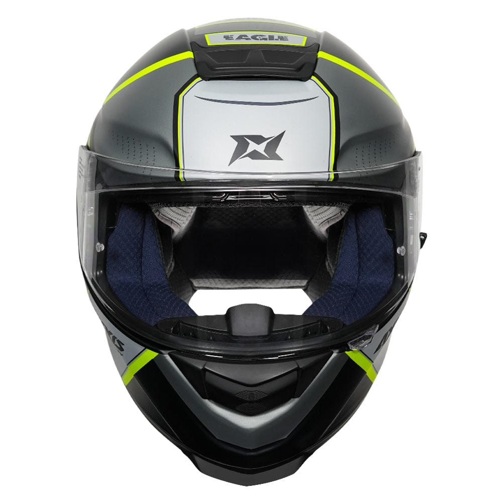 Destination Moto AXXIS EAGLE BALANCE MATT GREY NEON YELLOW HELMET