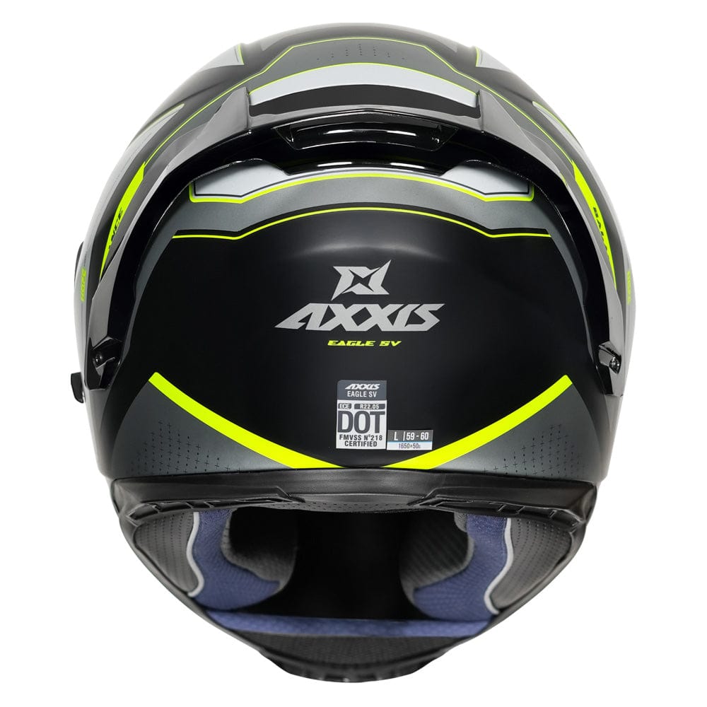 Destination Moto AXXIS EAGLE BALANCE MATT GREY NEON YELLOW HELMET