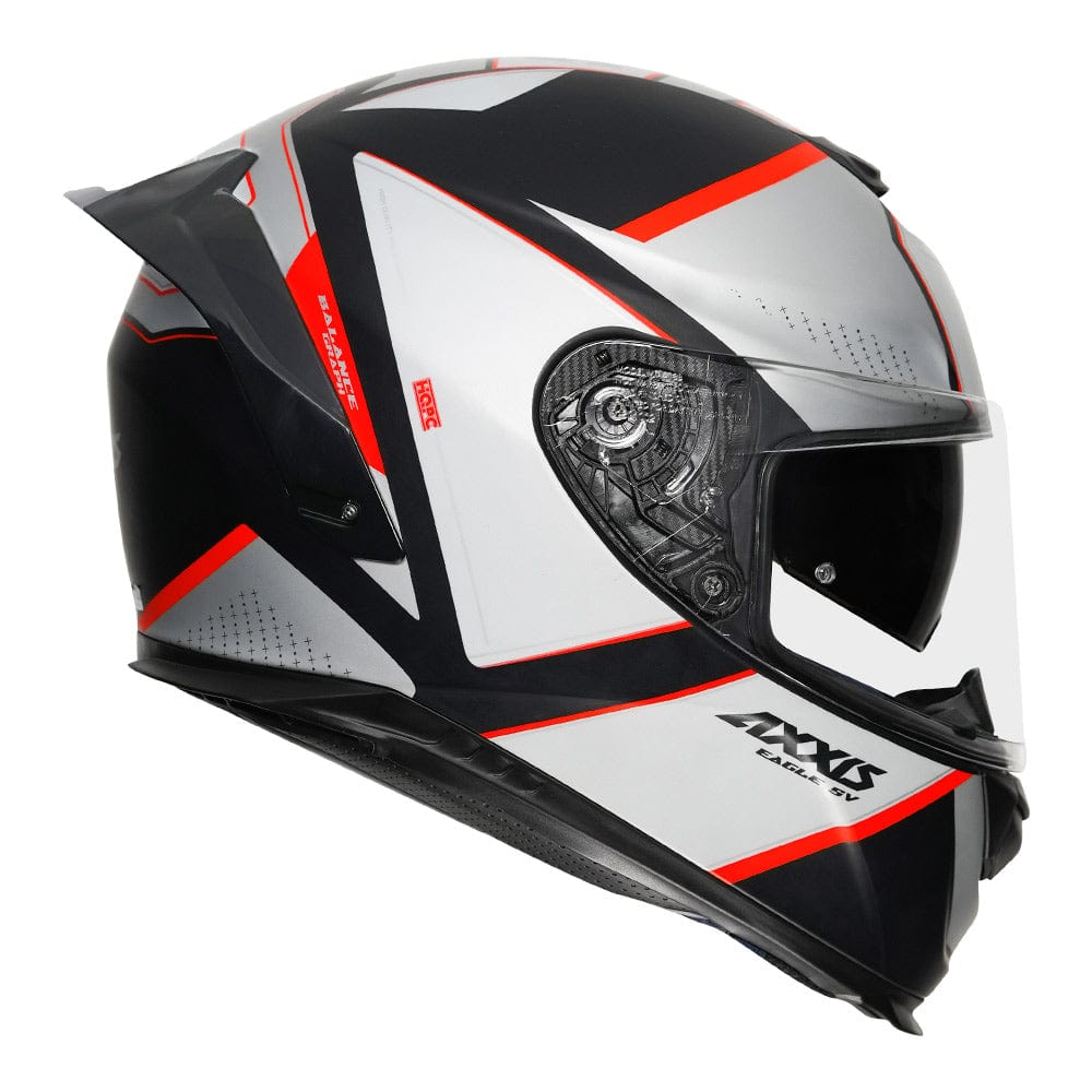 Destination Moto AXXIS EAGLE BALANCE MATT GREY RED HELMET