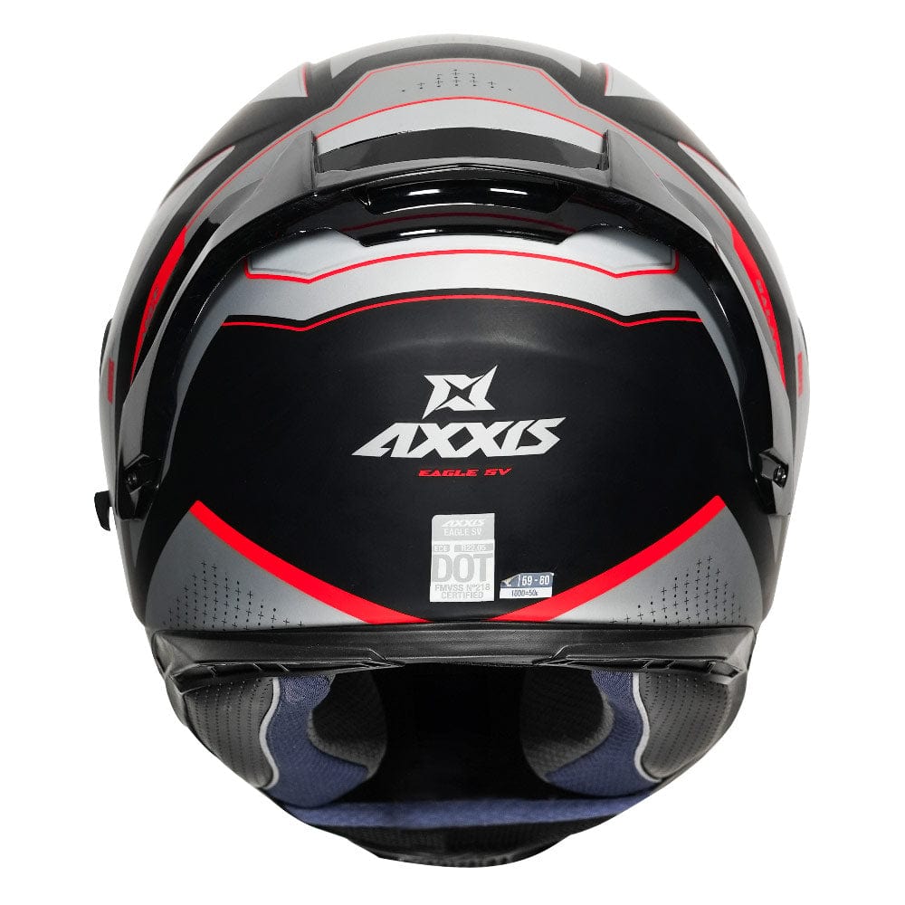 Destination Moto AXXIS EAGLE BALANCE MATT GREY RED HELMET