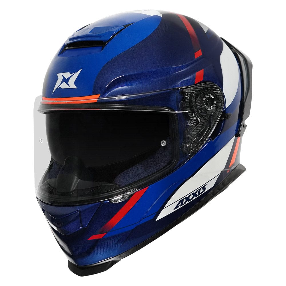 Destination Moto AXXIS EAGLE QUIRLY GLOSS BLUE WHITE HELMET