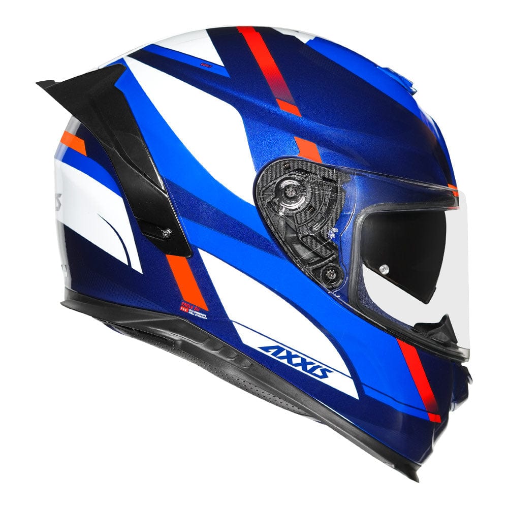 Destination Moto AXXIS EAGLE QUIRLY GLOSS BLUE WHITE HELMET
