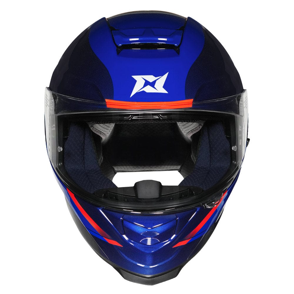 Destination Moto AXXIS EAGLE QUIRLY GLOSS BLUE WHITE HELMET