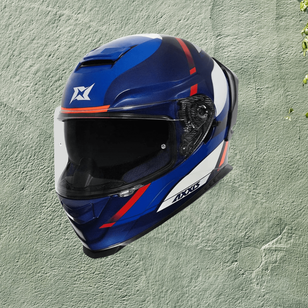 Destination Moto AXXIS EAGLE QUIRLY GLOSS BLUE WHITE HELMET