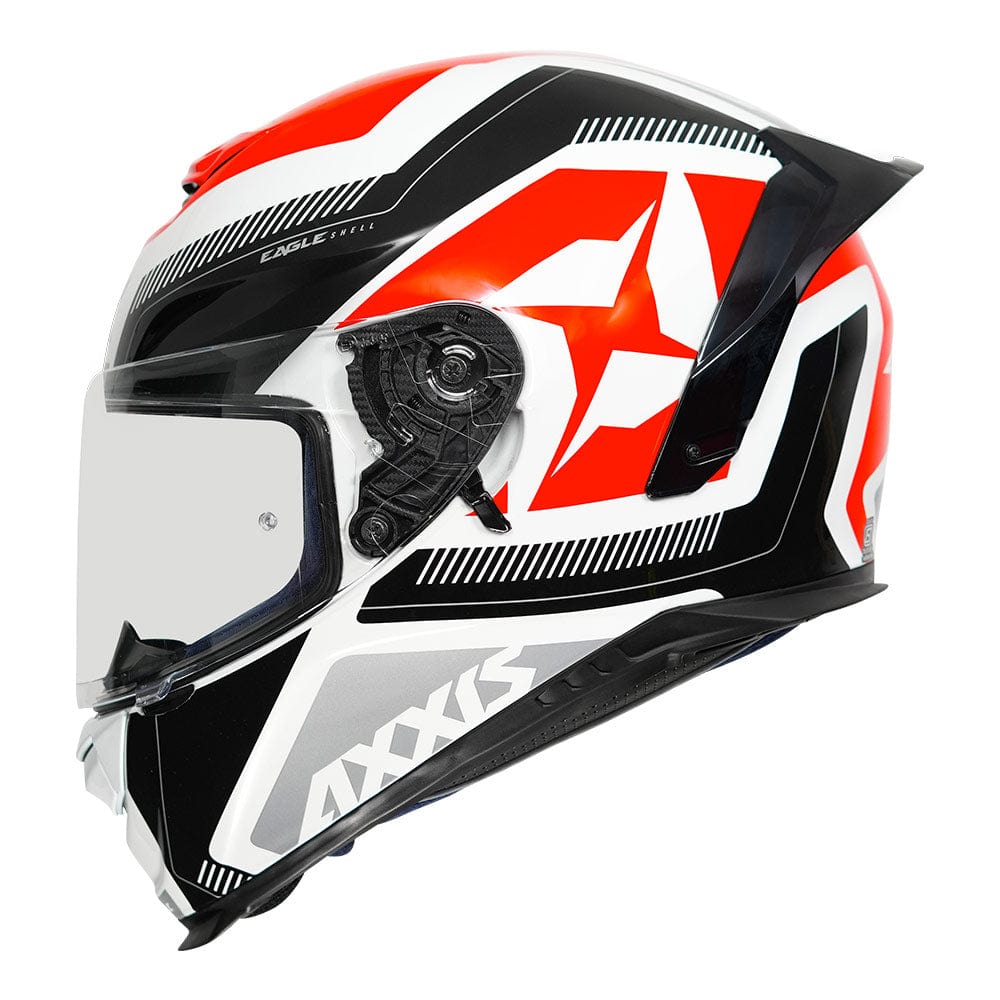 mt axxis eagle helmet SV ILLES GLOSS WHITE RED Destination Moto AXXIS - EAGLE SV