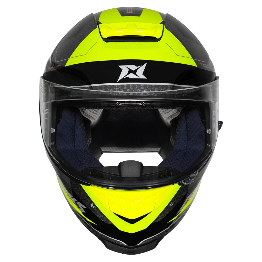 mt axxis falcon helmet black & AXXIS EAGLE SV RX B3 GLOSS BLACK NEON HELMET – Destination Moto