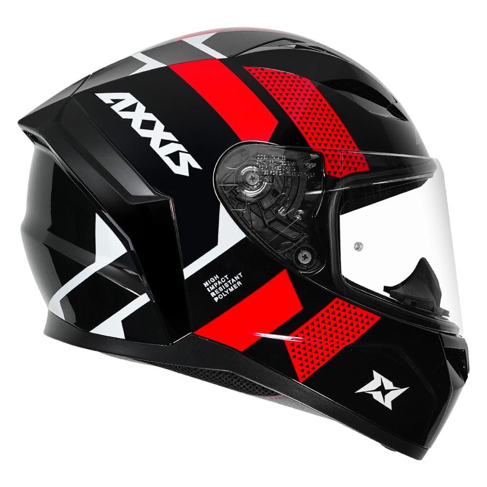 Destination Moto AXXIS SEGMENT SQUAME GLOSS BLACK RED HELMET
