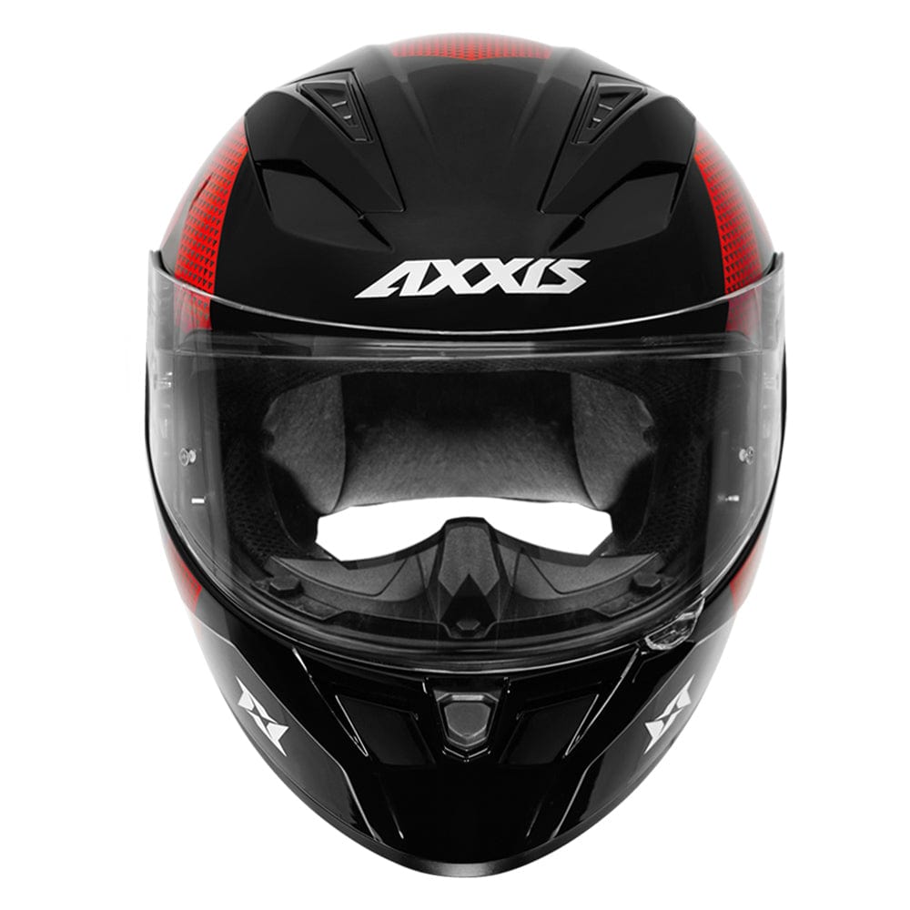 Destination Moto AXXIS SEGMENT SQUAME GLOSS BLACK RED HELMET