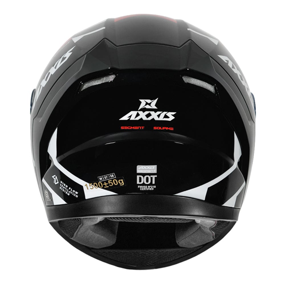 Destination Moto AXXIS SEGMENT SQUAME GLOSS BLACK RED HELMET