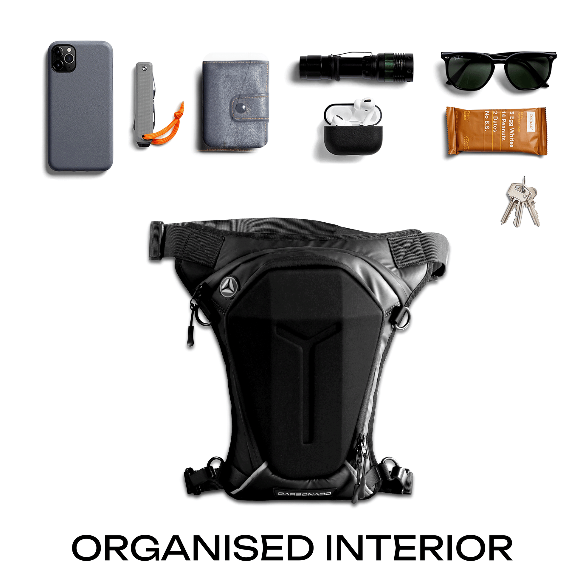 Destination Moto Carbonado Tutle Thigh Bag (Black)