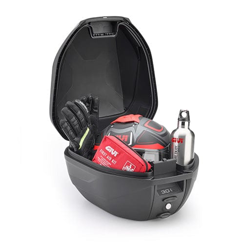 Destination Moto Givi Monolock Top Box 30L with Grey Reflectors - Black - C30NT