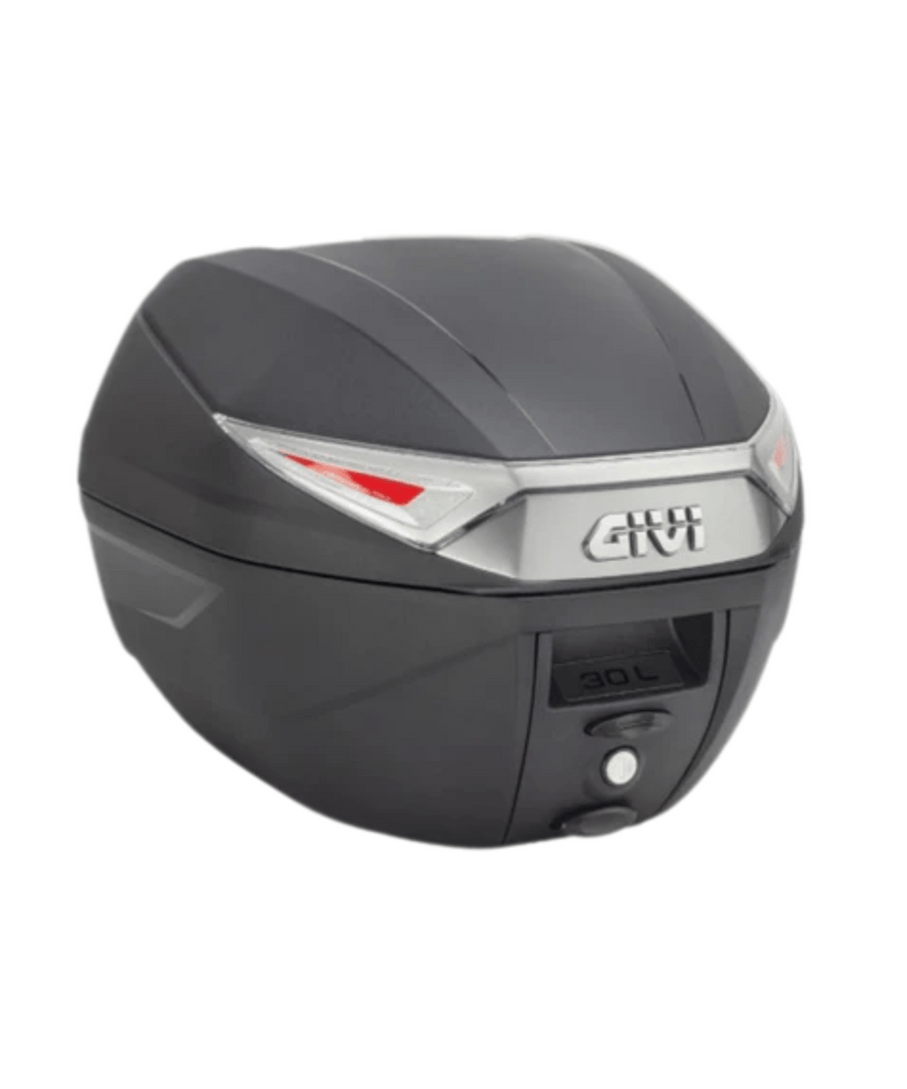 Destination Moto Givi Monolock Top Box 30L with Grey Reflectors - Black - C30NT