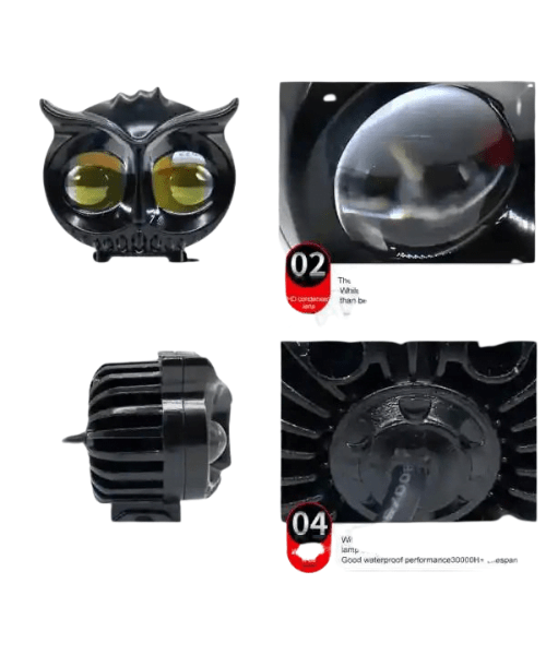 Destination Moto HJG OWL Shape Fog Lights Pair 40W
