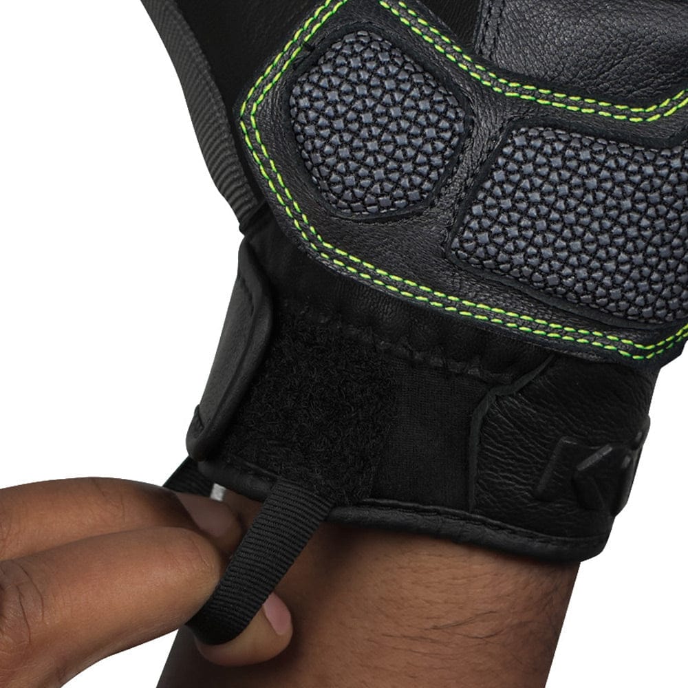 Destination Moto Korda Adventure Riding Gloves With D3O BLACK NEON
