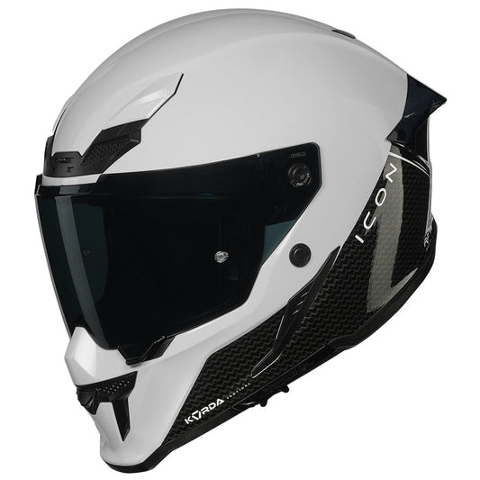 Destination Moto Korda Icon Duo Gloss Black White Helmet