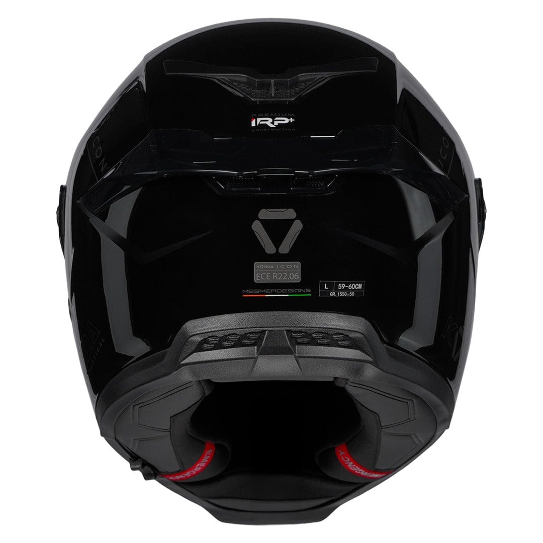Destination Moto Korda Icon Solid Gloss Black Helmet