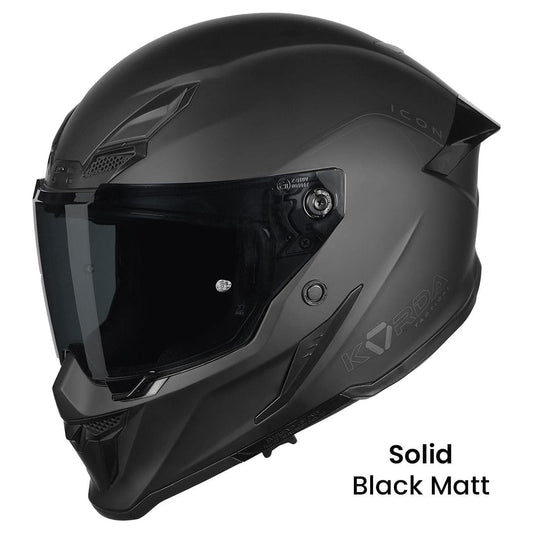 Destination Moto Korda Icon Solid Matt Black Helmet
