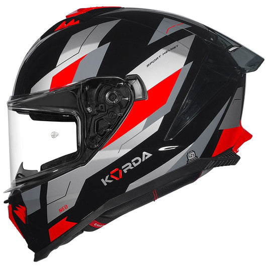 Destination Moto Korda Neo Titan Gloss Black Grey Red Helmet