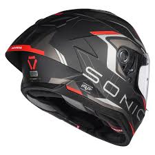Destination Moto Korda Sonic GP Roadlion Gloss Black Red Helmet