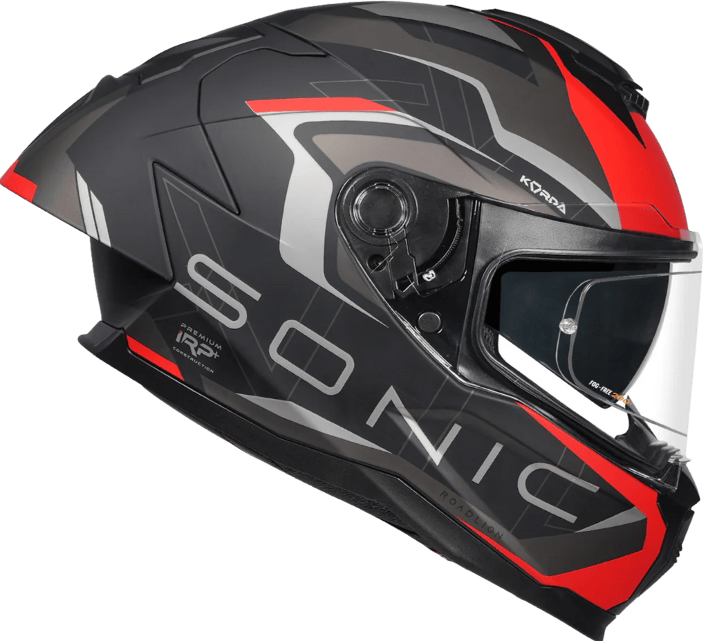 Destination Moto Korda Sonic GP Roadlion Gloss Black Red Helmet