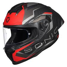 Destination Moto Korda Sonic GP Roadlion Gloss Black Red Helmet