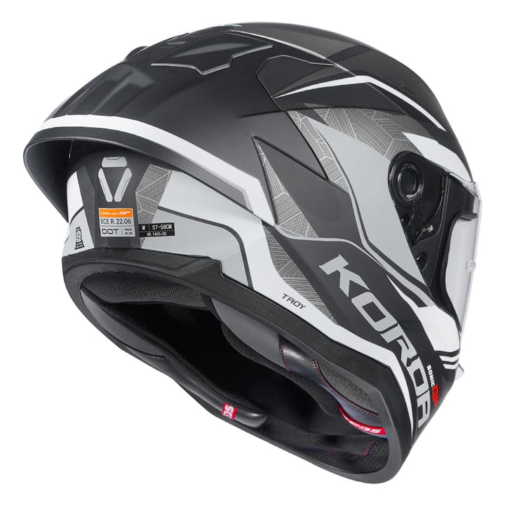 Destination Moto Korda Sonic GP Troy Matt Grey Helmet