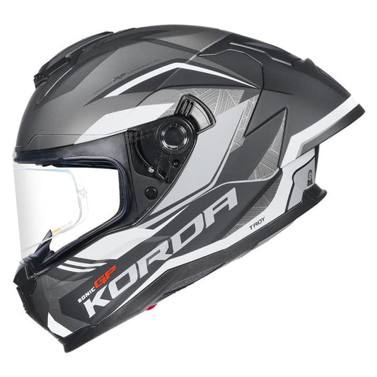 Destination Moto Korda Sonic GP Troy Matt Grey Helmet