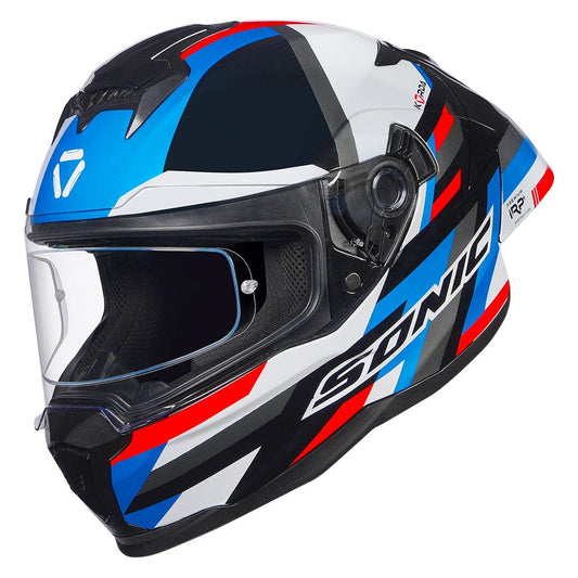 Destination Moto Korda Sonic Moze Gloss Blue Red Helmet