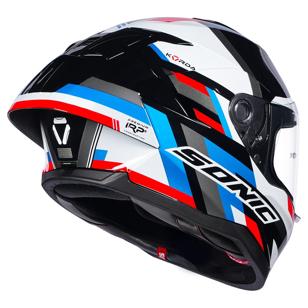 Destination Moto Korda Sonic Moze Gloss Blue Red Helmet