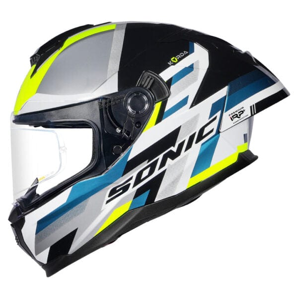 Destination Moto Korda Sonic Moze Gloss Fluorescent Yellow Helmet