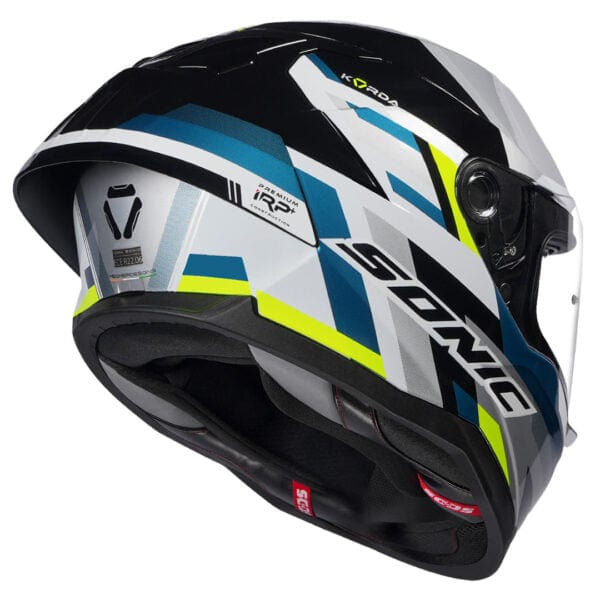 Destination Moto Korda Sonic Moze Gloss Fluorescent Yellow Helmet