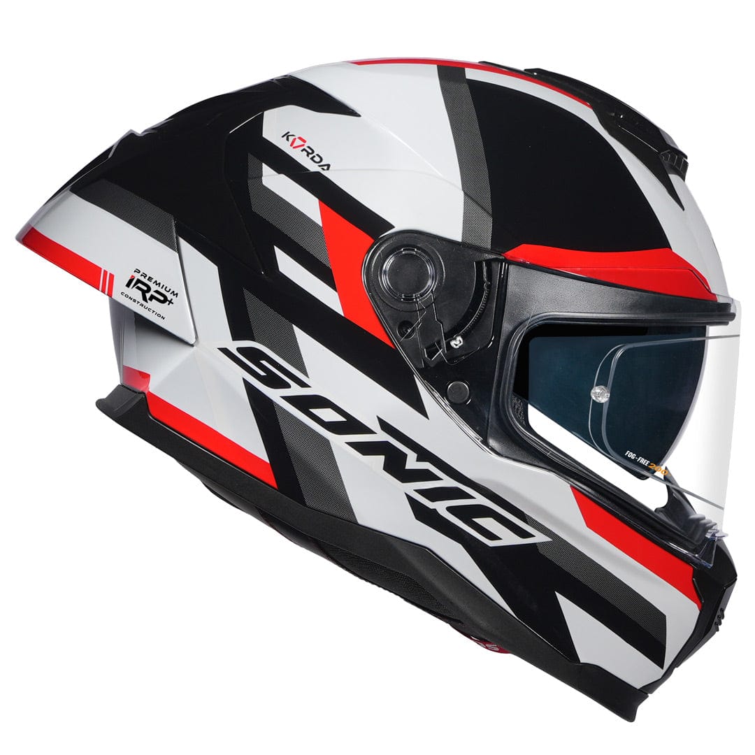 Destination Moto Korda Sonic Moze Gloss White & Red Helmet