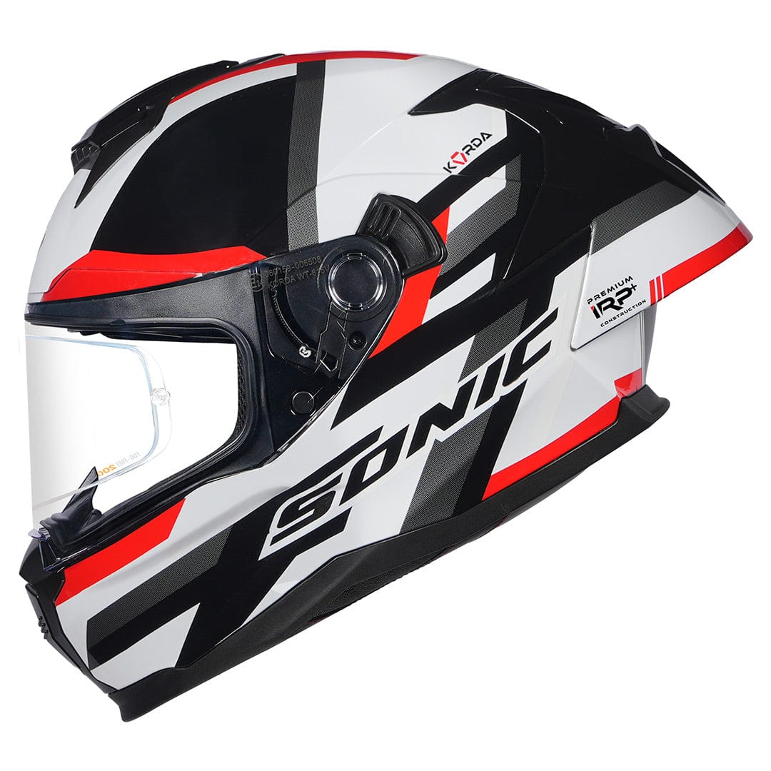 Destination Moto Korda Sonic Moze Gloss White & Red Helmet